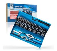NTG Thread Cutting Set 32 Pieces Including Storage Case M3, M4, M5, M6, M8, M10, M12 for Internal and External Thread - Precise and Reliable