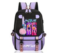 NTGFU Demon K Pop Singer Backpacks Kindergarten School Bag Boys for Aged 3-14 Years, 40cm x 30cm x 11cm Toddler Backpack School Rucksack, Children's Schoolbag Waterproof for Kids