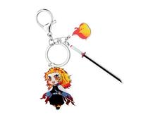 NTGFU Demon Slayer Keychain, Sword Key Ring for Demon Slayer Fans, Demon Slayer Merch Keyring, Anime Gifts Phone Charm, Anime Keychain for Bag Wallet & Car Key