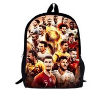 NTGFU Football Backpack Kids, Football Star School Bag, Boys School Bag 36 x 24 x 11 cm for Elementary and Middle School Students, Children Casual Travel Rucksack