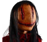 NTGFU Horror Halloween Masks Adult Scary Masks Realistic with Hair Bloody Mask Costume Latex Face Mask Female Ghost Full Head Scary Mask for Carnival Cosplay Party Decoration