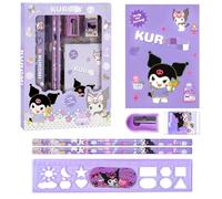 NTGFU Kawaii Stationery Set, Cute Stationery School Supplies Includes Cartoon Notebook Pencil Eraser Pencil Sharpener and Ruler, Christmas Stationery Birthday Gifts for Girls Boys Kids