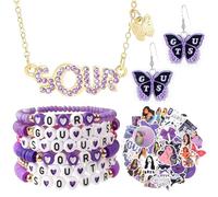 NTGFU Kpop Stranger Olivia Witch Merch Set, K Pop Inspired Bracelet, Necklace, Earrings Stickers for TV Concert Fan Music Lover Friendship Birthday Gifts