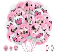NTGFU Pink BirthDAY DecoratioNS for Girls- 32pcs Mini BirthDaY Maus BallOons DecorationS, Latex Balloons for Kids, Happy BirthDay Balloons, Party BalloonS Supplies for Theme Happy BirthDay DecorationS