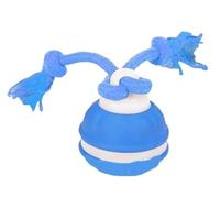 NTHFECG Interactive Dog toy, Dog Toy Ball With 2 Chew Ropes, Toy For Dogs To Combat Boredom, Electric USB Rechargeable Dog Ball, Ideal For Small Dogs And Puppies (Blue)