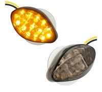 NTHREEAUTO 2Pcs Amber Flush Mount LED Turn Signal Lights Compatible with Honda CBR600RR CBR1000RR CBR 600 F4 CBR900 CBR919 CBR929 CBR 600 F4i- Universal 12V Motorcycle Indicators