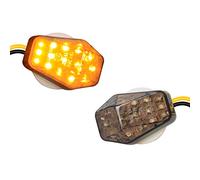 NTHREEAUTO 2Pcs Amber Flush Mount LED Turn Signal Lights Compatible with Suzuki GSXR 600 750 1000, SV 650/650 S 1000/1000 S, Bandit - Universal 12V Motorcycle Indicators
