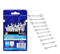 NTI 10x BlueSpot Professional Micro Combination Spanner Set 4-11mm | Thin Profile | Wrench Mechanic Keys Garage Workshop DIY Hand Tools UK Free P&P