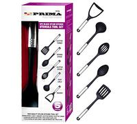 NTI 12010c 5 x Nylon Kitchen Cooking Tool Set, Black & Silver