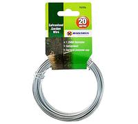 Nti 20 x Meter Garden Wire Galvanised Green Plant Tie Home Thick Silver Thin Metal Decking Fencing Outdoors Indoor General Purpose Line Twist Coated UK FREE P&P (1.2mm x 20m Galvanised Silver Wire)