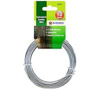 Nti 20 x Meter Garden Wire Galvanised Green Plant Tie Home Thick Silver Thin Metal Decking Fencing Outdoors Indoor General Purpose Line Twist Coated UK FREE P&P (2.0mm x 10m Galvanised Silver Wire)
