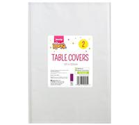 NTI 3 or 15 Disposable Table Cloths Covers Large WHITE 121 x 121cm Party Supplies Marriage Home Garden Tableware DIY Kids Toys Birthday FUN UK FREE P&P (1 x PACK (121 x 121cm - 2 WHITE TABLECLOTHS))