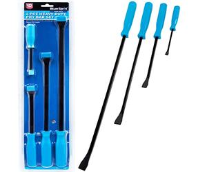 NTI 4 x BlueSpot Jumbo Pry Bar Set | Heavy Duty | Garage | Workshop | Crowbar | Puller | Lever | Steel | Breaking & Lifting Surfaces | DIY | Hand Tools | UK Free P&P (25540-BS)