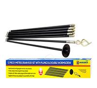 Marksman 66108c 12 x Pcs Drain RODS Set, Black