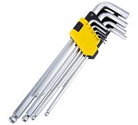 NTI 9 Pcs BlueSpot Extra Long Ball End Hex Allen Keys Set | 1.5-10mm | Metric | Diamond Headed | Anti-Slip | Power & Hand Tools | DIY | UK Free P&P