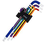 9 Pcs BlueSpot Extra Long Colour Coded | Ball End | Hex Allen Keys Set | 1.5-10mm | Metric | Diamond Headed | Anti-Slip | Power & Hand Tools | DIY | UK Free P&P