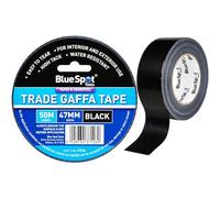 NTI BlueSpot TRADE DUCT TAPE | Strong | Waterproof | GAFFER | Cloth | Multi-Purpose | Adhesive | Tapes | GAFFA | 47MM x 50 Meters | BLACK | High Tack UK FREE P&P (6 X Rolls - Black)
