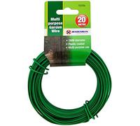 Nti MARKSMAN 20 x Meter Garden Wire Galvanised Green Plant Tie Home Thick Silver Thin Metal Decking Fencing Outdoors Indoor General Multi Purpose Coated UK FREE P&P (2.0mm x 20m Green Garden Wire)