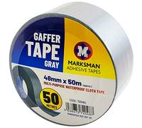 NTI MARKSMAN DUCT TAPE Waterproof ORIGINAL DIY Heavy Duty GAFFER Cloth 2" 48MM x 50M BLACK WHITE SILVER GREY Strong Durable Adhesive REPAIR Builders Tool UK FREE P&P (SILVER/GRAY, 1 X Roll)