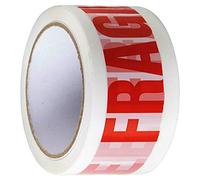 NTI MARKSMAN Parcel Packing Tape Extra STRONG Heavy Duty Premium Printed FRAGILE, BUFF BROWN, CLEAR, House Moving Cardboard Boxes Packaging (Fragile Printed TAPE (48MM x 50M), 6 X Rolls)