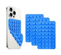 NTidea 2 Pack Double Sided Silicone Suction Cup Phone Case Mount, Hands-Free Silicon Phone Grip with Higher Suction Power for Selfies and Videos, Non Slip Phone Accessories, Blue