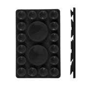 NTidea 2 Pack Phone Case Mount with 2 Big and 16 Small Silicone Suction Cup, Hands-Free Silicon Phone Grip with Higher Suction Power for Selfies and Videos, Non Slip Phone Accessories, Black