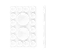 NTidea 2 Pack Phone Case Mount with 2 Big and 16 Small Silicone Suction Cup, Hands-Free Silicon Phone Grip with Higher Suction Power for Selfies and Videos, Non Slip Phone Accessories, White