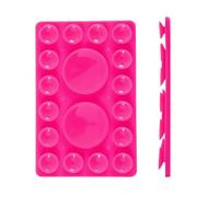 NTidea 2 Pack Phone Case Mount with 2 Big and 16 Small Silicone Suction Cup, Hands-Free Silicon Phone Grip with Higher Suction Power for Selfies and Videos, Non Slip Phone Accessories, Deep Pink