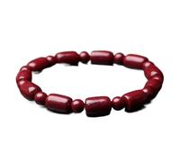 NTIYOU Bracelets Bead bracelet worry Feng Shui WealthNatural Cinnabar Purple Cinnabar Bucket Beads Raw Ore Bring Prosperity Beaded