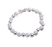 NTIYOU Bracelets Girls Gift Jewellery Fashion 8Mm Chain Jewelry Charm Bead Bracelet Women Lady Wedding Party Beaded