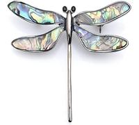 NTIYOU Brooches Vintage Shell Oil Enamel Dragonfly Insect Brooches Women Men's Party Brooch Women