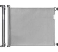 NTL GLOBAL Dual Lock Retractable Stair Gate for Babies and Pets 150cm x 86cm (59in x 34in) Stair Gates for Dogs with Drilling Options Stair Gates for Baby with Extra Wide for Doorways & Stairs - Grey