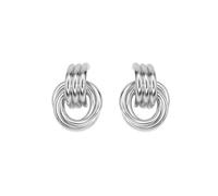 NTLX Chunky Gold Knot Earrings for Women - Bold Multi-Loop Statement Studs | Lightweight, Hypoallergenic & Gift-Ready Designer Look, M, Metal Gold-plated, No Gemstone