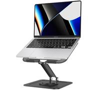 NTMY Adjustable Laptop Stand for Desk,360 Rotating Laptop Stand,Foldable Laptop Stand,Computer Stand for Laptop,MacBook Pro Stand,Metal Laptop Stand,Fits for All 10-16" Laptops-Black