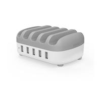 NTONPOWER 5 Ports USB Charger Desktop Dock Station 2.4A Smart Charging