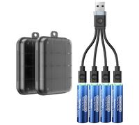 NTONPOWER Rechargeable Battery AA,1.5V Lithium AA Battery for Blink Outdoor Camera 8 Pack, 2100mWh with USB Cable, Long Lasting Rechargeable Li-ion for Xbox