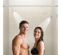 NTPN Dual Shower Head for Couples, Double Showerheads (Chrome)