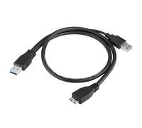 NTQinParts USB3.0 Charger Charging Sync Data Y Cable Cord for Pioneer Slim External Blu Ray Writer BDR-XS07S BDR-XD07S BDR-XD07TB BDR-XD07B