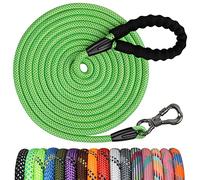 NTR Heavy Duty Dog Leash, 30FT Reflective Dog Leash with Swivel Lockable Hook and Comfortable Padded Handle, Puppy Leash for Walking, Hunting, Camping, Backyard for Small Medium and Large Dogs