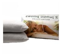 Ntradehouse NT RANGE OF PILLOWS Deluxe Pair, Bounce Back, Extra Large, Super Firm Quilted, Hotel Quality Extra Firm,Memory Form Pillows (Extra Filled Jumbo Pillows Pair)