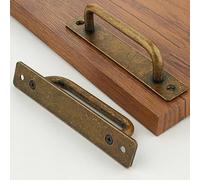 Ntresbonne 12 Pack 5 Inch 128 mm Copper Cabinet Pulls with Base Plate Cupboard Aluminum Handles Drawer Pull Cabinet Handles
