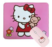 NTSEOT Hello Kitty Mouse Pad Cute Desk Accessories Hello Kitty Stuff, Kawaii Mouse Pads for Desk Computer Laptop, Hello Kitty Gifts for Mousepad for Women Girly Pink Non-Slip Base 10×8.5 in
