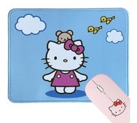 NTSEOT Hello Kitty Mouse Pad Cute Desk Accessories Hello Kitty Stuff, Kawaii Mouse Pads for Desk Computer Laptop, Hello Kitty Gifts for Mousepad for Women Girly Pink Non-Slip Base 10×8.5 in
