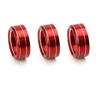 NTUOO 3Pcs Car Air Conditioning Switches Knob Trim Ring, for Mazda 3 6 Cx-5 Cx-9 Temperature Volume Control Button Decorative Circle Cover, Auto Interior Accessories