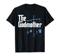 NTUSLFPG The Godmother of Baby Boy Funny Pun Gift T-Shirt Europe Tshirts for Men Cotton Tops & Tees Custom Plain Black XXL