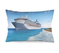 NTVOWPZO 2 Pack Decoration Throw Pillow Covers 12 "x20 Pillowcases Covers Seaside Cruise Ship Pillowcases Modern Farmhouse Home Decor Sofa Cushions Covers for Couch Bed Living Room