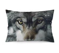 NTVOWPZO 2 Pack Decoration Throw Pillow Covers 20"x30" Pillowcases Covers Forest Wolf Eyes Pillowcases Modern Farmhouse Home Decor Sofa Cushions Covers for Couch Bed Living Room