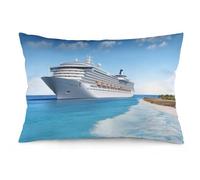 NTVOWPZO 2 Pack Decoration Throw Pillow Covers 20"x30" Pillowcases Covers Seaside Cruise Ship Pillowcases Modern Farmhouse Home Decor Sofa Cushions Covers for Couch Bed Living Room
