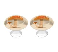 NTVOWPZO 2 Pack Round Mushrooms Cabinet Knobs Pulls Decorative Farmhouse Kitchen Cabinet Door Knob, 2.8cm/1.1" Knob Pull Handles with Screws, Metal Dresser Knobs for Cupboard, Closet, Bifold Door
