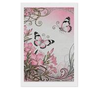 NTVOWPZO 5D Diamond Art Kits for Adults Beginners DIY Butterfly Oleander Cluster Full Drill Diamond Painting Gem Art Kits Round Diamonds Dots Kit Paint by Numbers for Crafts Gift Home Wall Decor 8x12